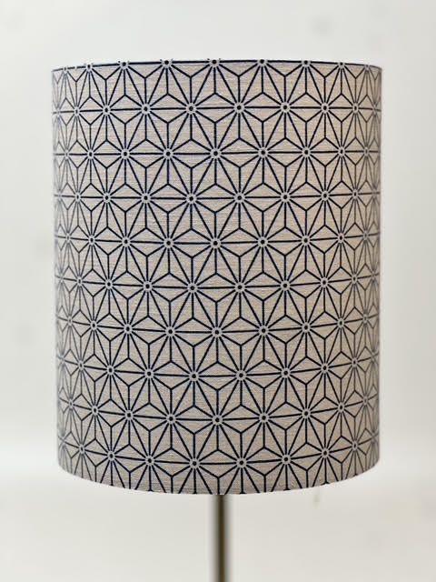 Cylinderskærm med japansk Asanoha mønster